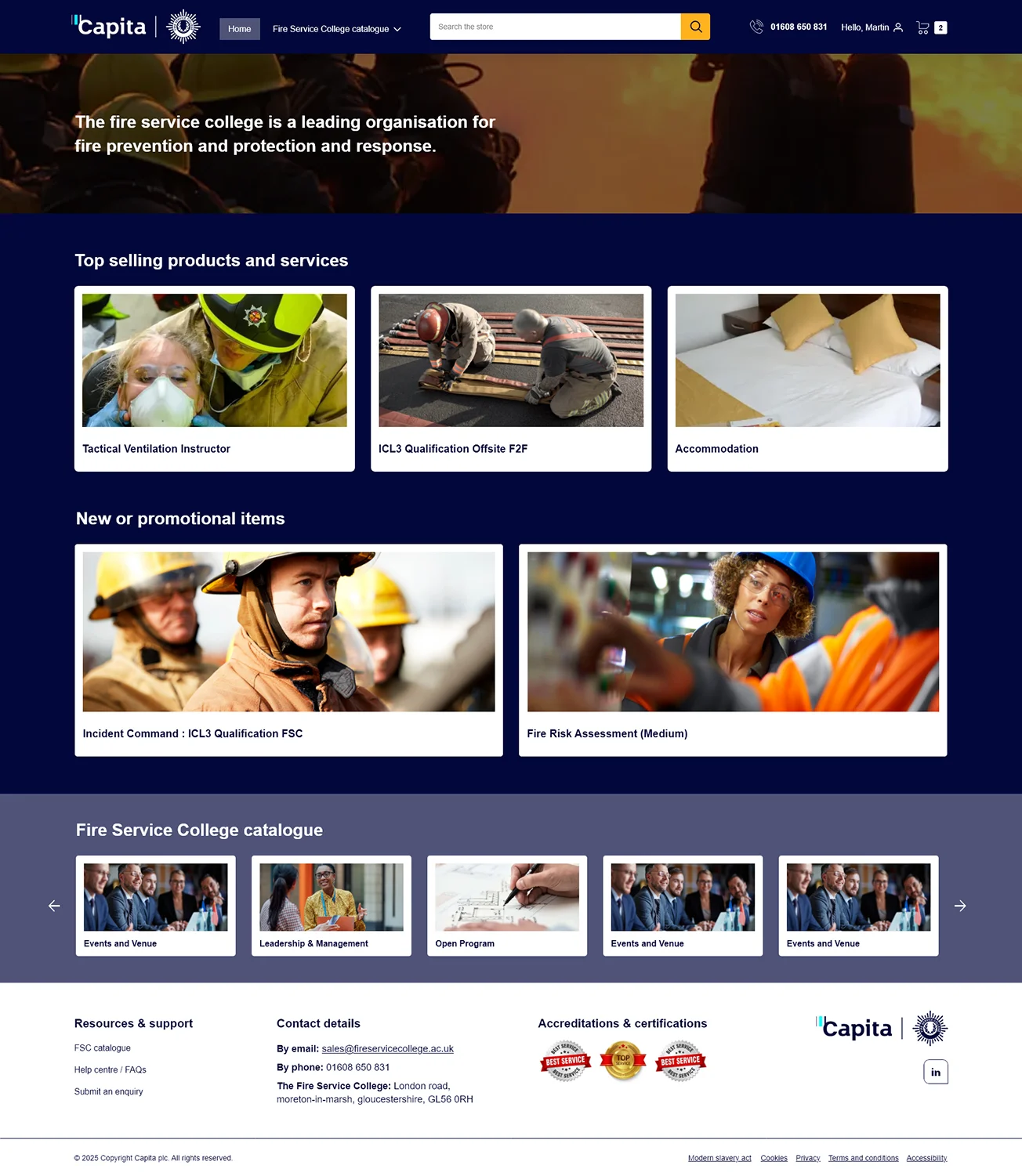 EOS B2B Commerce Platform Homepage